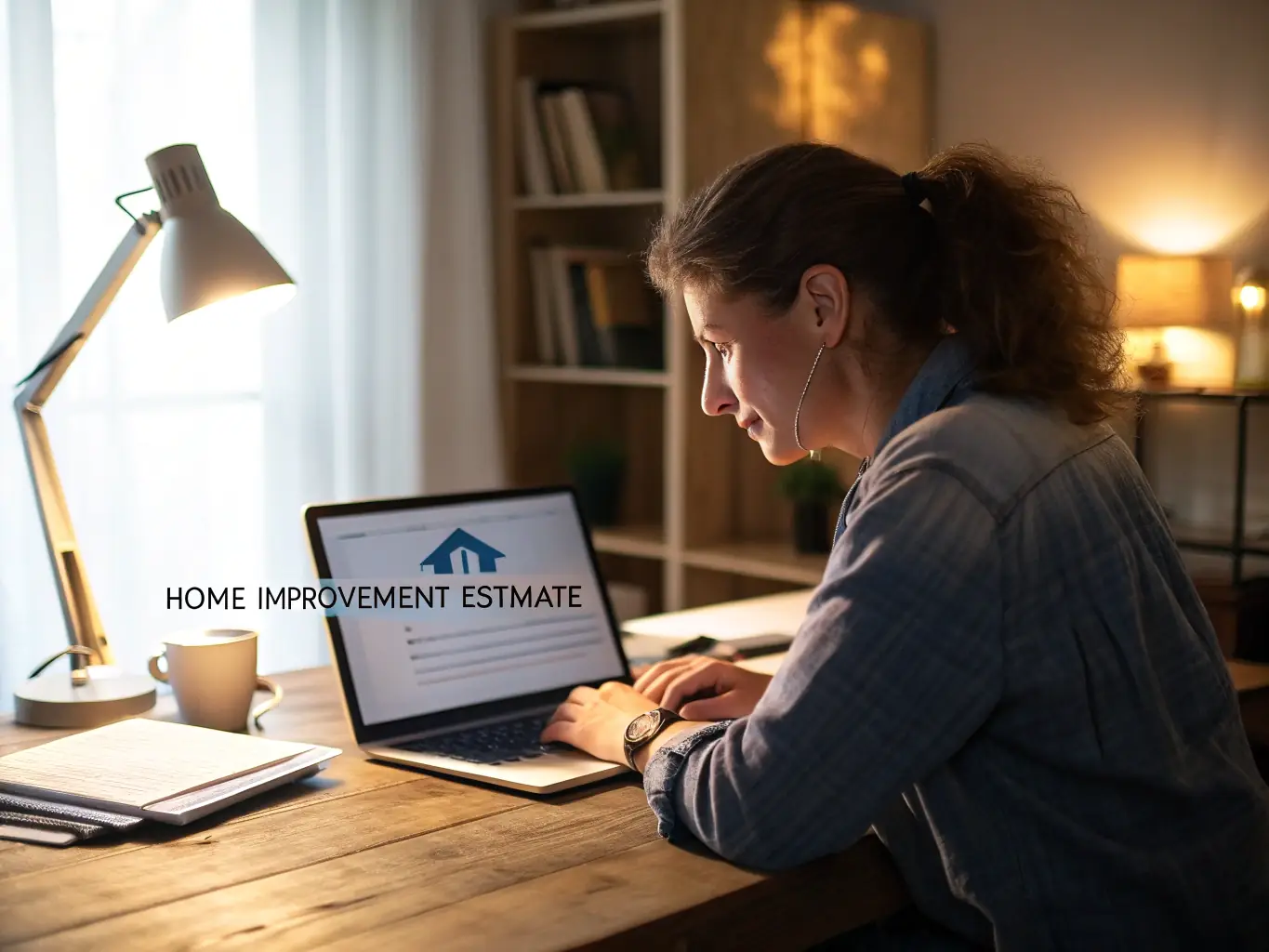A homeowner submitting a project request through the FindExpert.Contractors website on a laptop, showcasing the simple form.